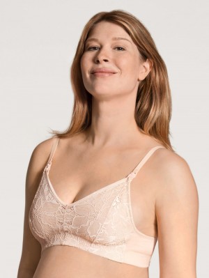 Calida 100% Nature Mum Nursing Bra Without Underwire, Cradle To Cradle Certified® Underkläder Dam Rosa | VEIH03576