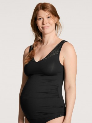 Calida 100% Nature Mum Singlet, Cradle To Cradle Certified® Underkläder Dam Svarta | DUIJ13782