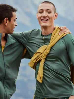 Calida 100% Nature Refresh Long Sleeve Shirt, Cradle To Cradle Certified® Loungewear Herr Mörk | SVQC96420