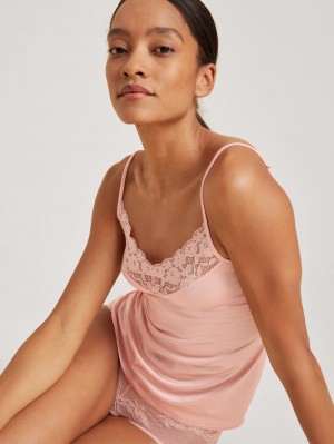 Calida 100% Nature Romance Spaghetti Top, Cradle To Cradle Certified® Underkläder Dam Rosa | UWZV93548