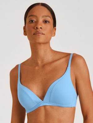 Calida Cate Triangle Bra With Padding Underkläder Dam Blå | XWUJ21489