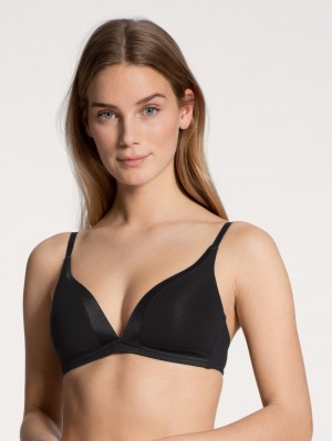 Calida Cate Triangle Bra With Padding Underkläder Dam Schwarz | VSKA63497