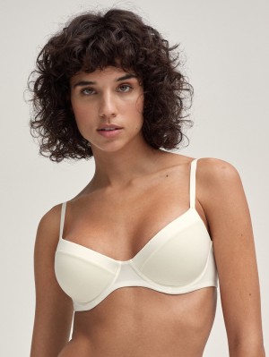 Calida Cate T-shirt Bra Underkläder Dam Alabaster Crème | URLG92873