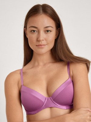 Calida Cate T-shirt Bra Underkläder Dam Mulberry Mauve | FPXD87603