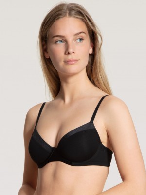 Calida Cate T-shirt Bra Underkläder Dam Schwarz | PTWF54927