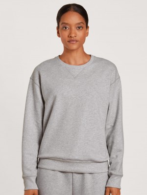 Calida Circular Lounge Sweatshirt, Cradle To Cradle Certified® Loungewear Dam Grå | GIQB89620