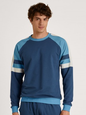Calida Circular Refresh Pullover Loungewear Herr Blå | NVMA83950