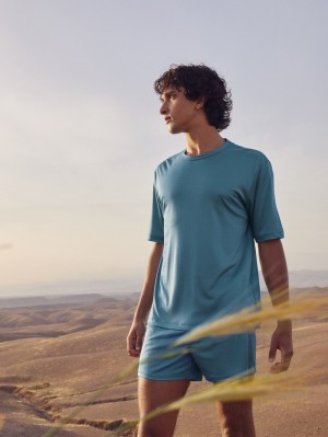 Calida Circular Refresh T-shirt, Cradle To Cradle Certified® Loungewear Herr Blå | FBNP95147