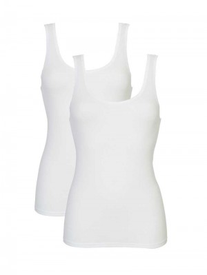 Calida Classic Tank Top, Two-pack Underkläder Dam Vita | ZLQA07613
