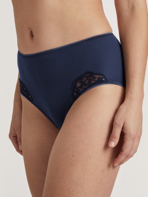 Calida Cotton Desire Midi Brief Underkläder Dam Blå | LNMU01369