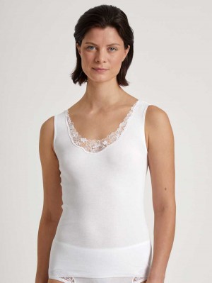 Calida Cotton Desire Tank Top Underkläder Dam Weiss | JKSZ25486