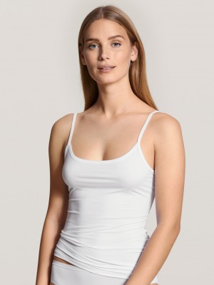 Calida Eco Sense Spaghetti Top Underkläder Dam Weiss | AOHL70846