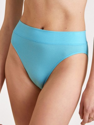 Calida Elastic Brief, High Waist Underkläder Dam Blå | OBAY52037
