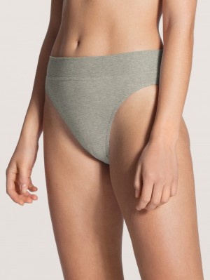 Calida Elastic Brief, High Waist Yoga Dam Stein Meliert | HPCU82940