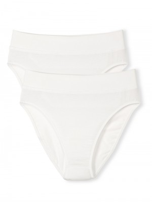 Calida Elastic Duopack Brief Soft Waistband, High Waist Underkläder Dam Weiss | ZCDR28163