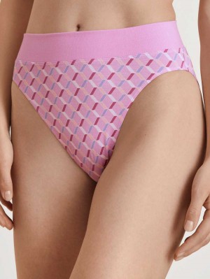 Calida Elastic Trend Brief, High Waist Yoga Dam Rosa | IBDK20576