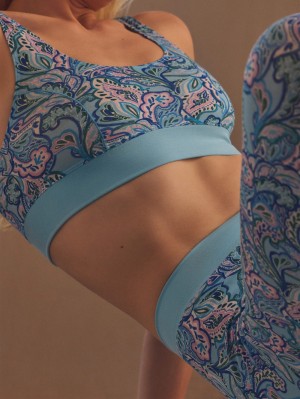 Calida Elastic Trend Bustier Yoga Dam Blå | JWFV86543