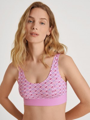 Calida Elastic Trend Bustier Yoga Dam Rosa | GURA92408