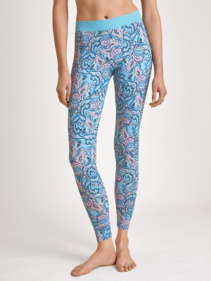 Calida Elastic Trend Leggings Loungewear Dam Blå | GTNF85761