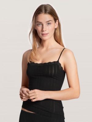 Calida Etude Toujours Spaghetti Top Underkläder Dam Schwarz | OGUZ89376