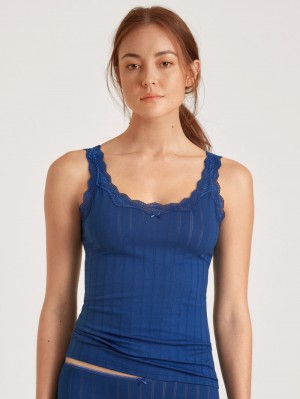 Calida Etude Toujours Tank Top Underkläder Dam Blå | HERN01362