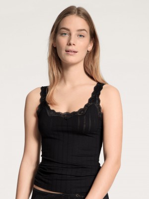 Calida Etude Toujours Tank Top Underkläder Dam Schwarz | USHR59163