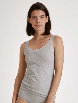Calida Etude Toujours Tank Top Underkläder Dam Grå | OSEA45891