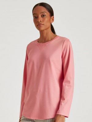 Calida Favourites Dog Shirt Long-sleeve Loungewear Dam Strawberry Ice | VIRL18563