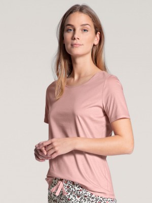 Calida Favourites Dreams Shirt Short Sleeve Loungewear Dam Rosa | YUSA86047