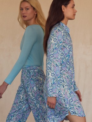 Calida Favourites Energy Sleepshirt, Length 95cm Sovkläder Dam Blå | MNEP34605