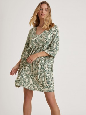 Calida Favourites Healing Sleepshirt, Length 90cm Loungewear Dam Quill Crème | DNKU64192