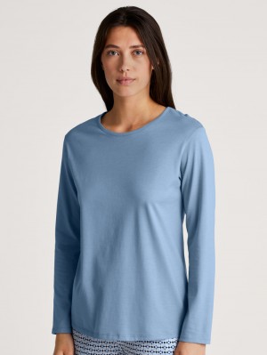 Calida Favourites Joy Shirt Long Sleeve Loungewear Dam Endless Sky | TXNC51849
