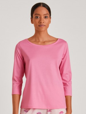Calida Favourites Kiss 3/4 Shirt Loungewear Dam Flamingo | DGNZ19207
