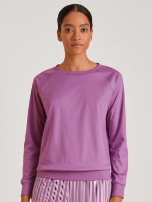 Calida Favourites Kiss Shirt Long Sleeve Loungewear Dam Mulberry Mauve | MPRC63180