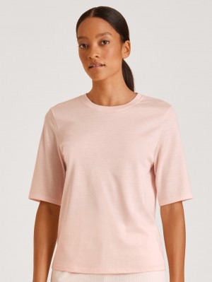 Calida Favourites Lavender Shirt Short Sleeve Summer Oufits Dam Pearl Blush | KGFR40632