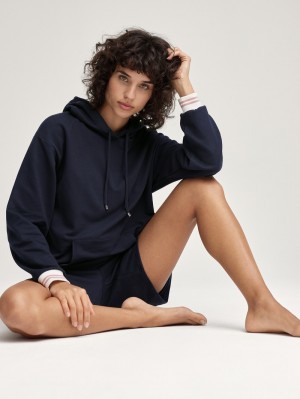 Calida Favourites Lounge Hoodie Loungewear Dam Mörkblå | QXRE57126