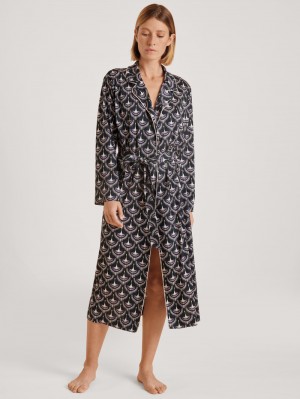 Calida Favourites Seduction Kimono Bathrobes Dam Schwarz | MBQI07894