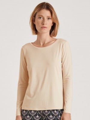 Calida Favourites Seduction Shirt Long Sleeve Loungewear Dam Ljus | PFUC42857