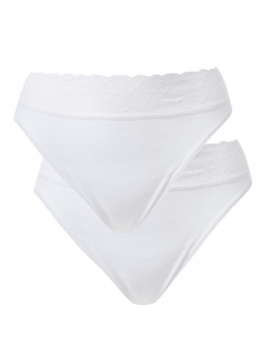Calida Iconics Jazzpant, 2er-pack Underkläder Dam Weiss | AIGN91084