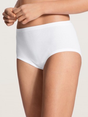 Calida Iconics Midi Brief, High Waist Underkläder Dam Weiss | YIDA49257