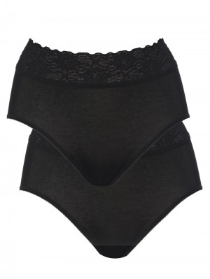 Calida Iconics Midi-brief, 2er-pack Underkläder Dam Schwarz | DBWF12836