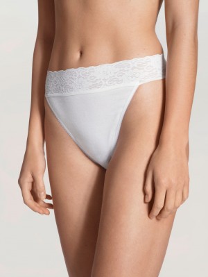 Calida Iconics Tanga Underkläder Dam Weiss | KWMN35728