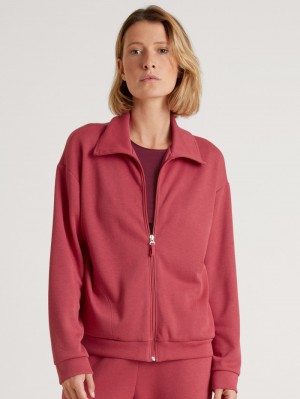 Calida Lounge Butterfly Jacket Loungewear Dam Röda | IVRE12604