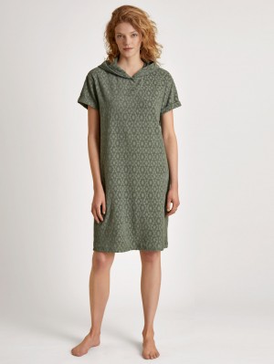 Calida Lounge Healing Loungedress Bathrobes Dam Gröna | SRCE98731