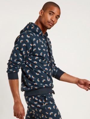 Calida Love Capsule Sweater Long-sleeve Loungewear Herr Blå | DTLM37209