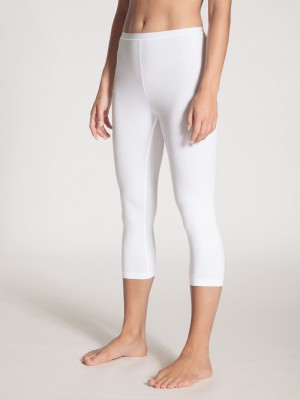Calida Natural Comfort 3/4 Leggings Loungewear Dam Weiss | SMTR96032