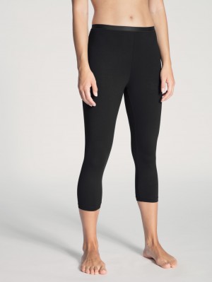 Calida Natural Comfort 3/4 Leggings Loungewear Dam Schwarz | FREI94286