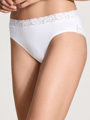 Calida Natural Comfort Lace Brief Underkläder Dam Weiss | NOTF81607