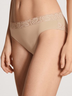 Calida Natural Comfort Lace Brief Underkläder Dam Rosa | YCNT56071