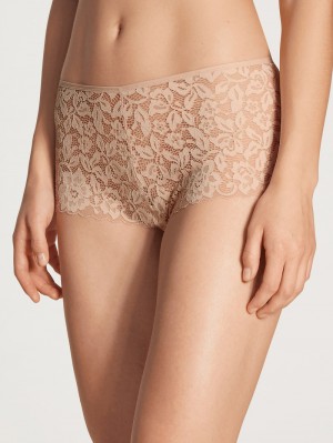 Calida Natural Comfort Lace Shorty Regular Cut Underkläder Dam Rosa | IZHV41653